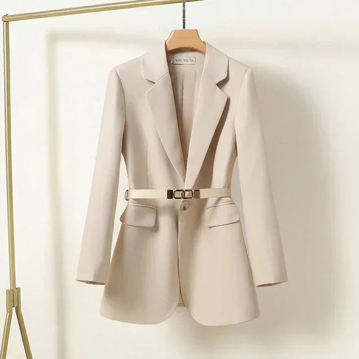 Street Wave Belted Blazer For Women Elegant Timeless Fit