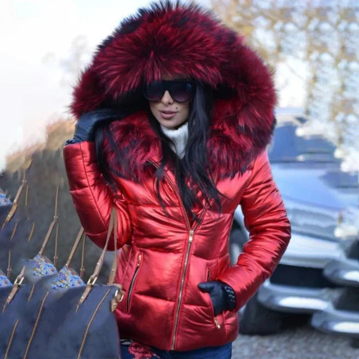 Streetwave Faux Fur Hooded Parka Coat For Women Warm Quilted Puffer With Fur Lined Hood And Collar For Winter Style