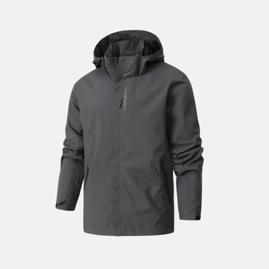 Street-Wave Nordisk Flair Mens Outdoor Jacket Weather Resistant Regular Fit With Adjustable Hood And Cuffs Zipper Closure