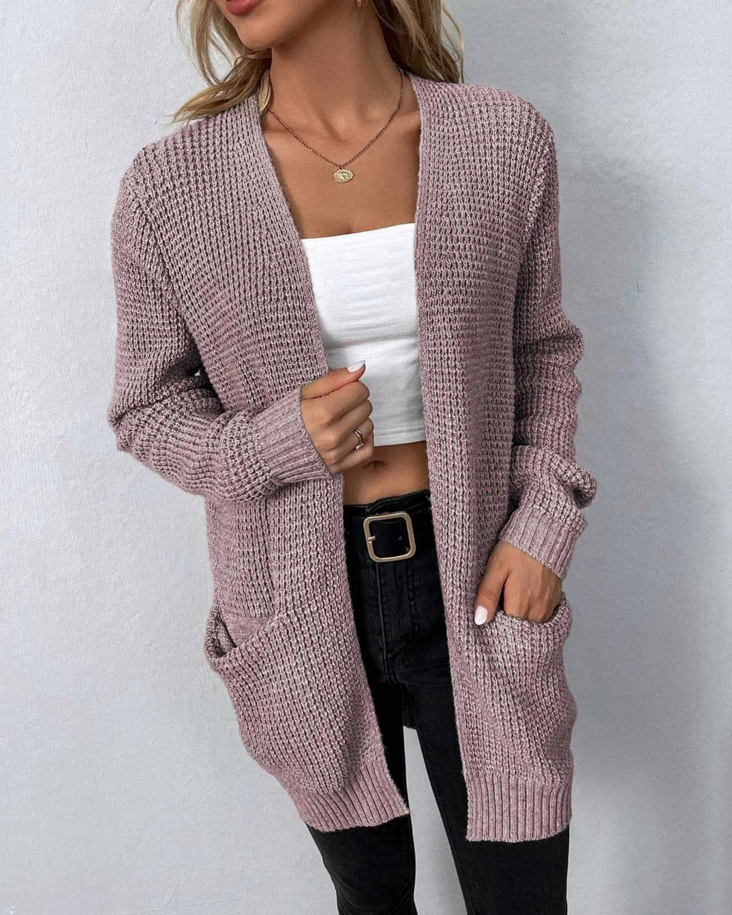 Street-wave Long Cardigan for Women Cozy Oversized Knitwear With Soft Touch Versatile Layering