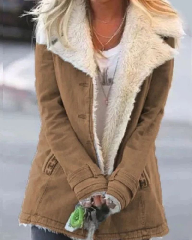 Street-Wave Women's Cozy Winter Jacket With Shearling Lining For Warmth And Style