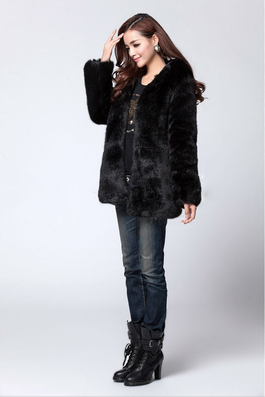 Street-wave Women Faux Fur Coat Luxurious Warmth Soft Plush Comfort Cozy Winter Jacket