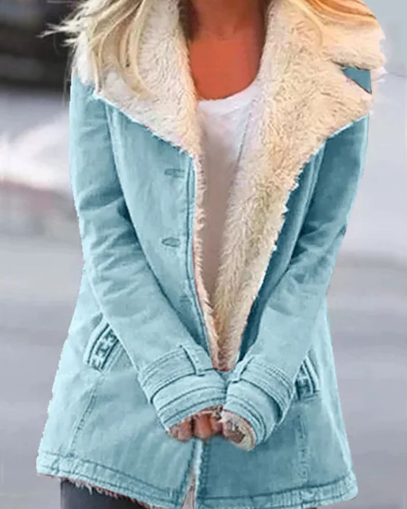 Street-Wave Women's Cozy Winter Jacket With Shearling Lining For Warmth And Style