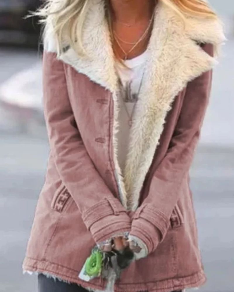 Street-Wave Women's Cozy Winter Jacket With Shearling Lining For Warmth And Style