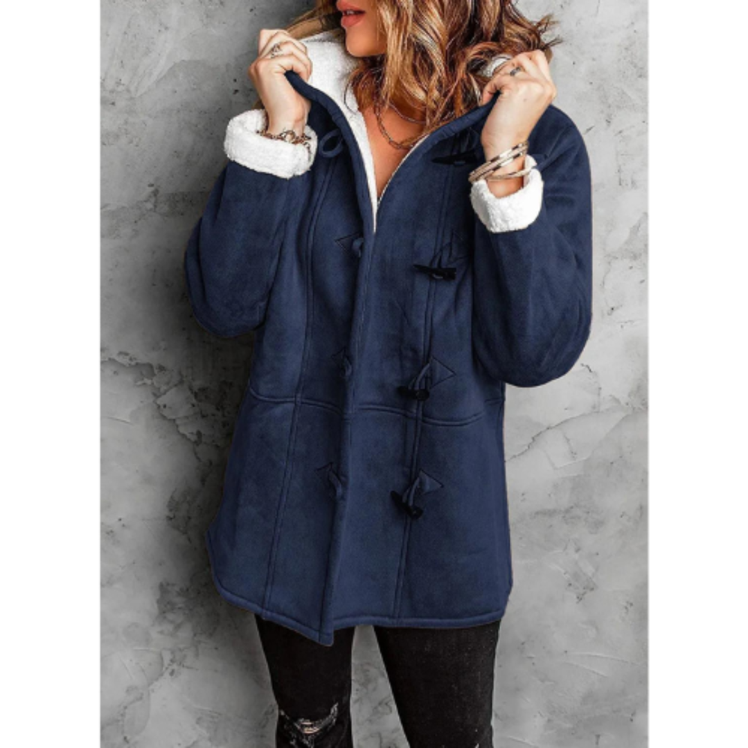 Street-Wave Womens Hooded Winter Jacket Cozy Warmth Versatile Everyday Wear With Practical Hood
