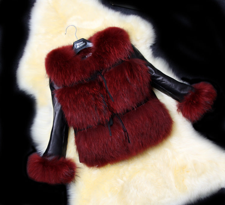Street-wave Women Faux Fur Jacket Tailored Fit Warm Elegant Details Premium Quality Outerwear