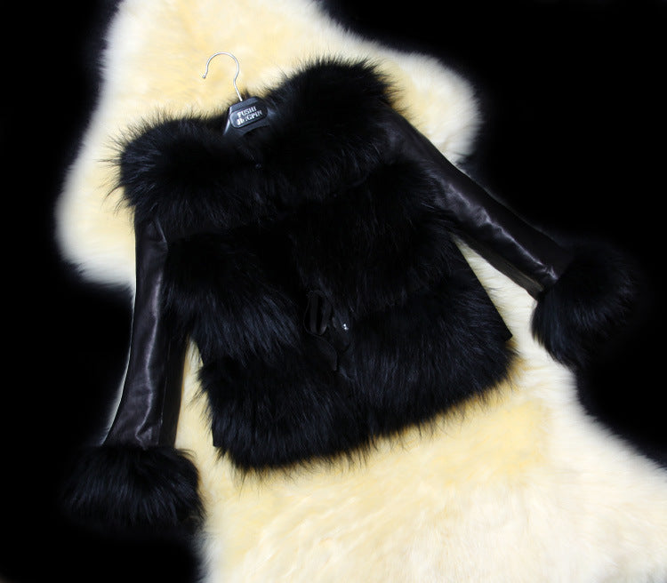 Street-wave Women Faux Fur Jacket Tailored Fit Warm Elegant Details Premium Quality Outerwear