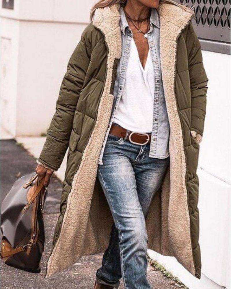 Street Wave Puffer Coat For Women Hooded Ultra Warm With Vintage Quilting Winter Parka
