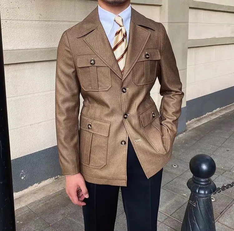 Street-Wave Men's Winter Coat With Tailored Collar Haute Couture Warmth And Rugged Durability
