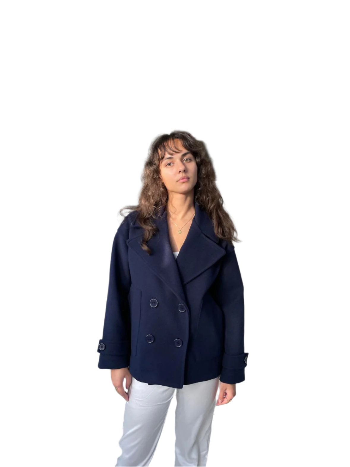 Street Wave Navy Trench Coat For Women Elegant Comfortable Versatile For Work Or Evening