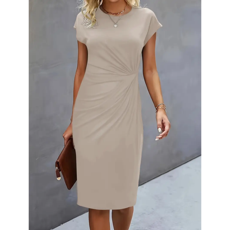 StreetWave Anne Ruched Bodycon Dress For Women With Stretch