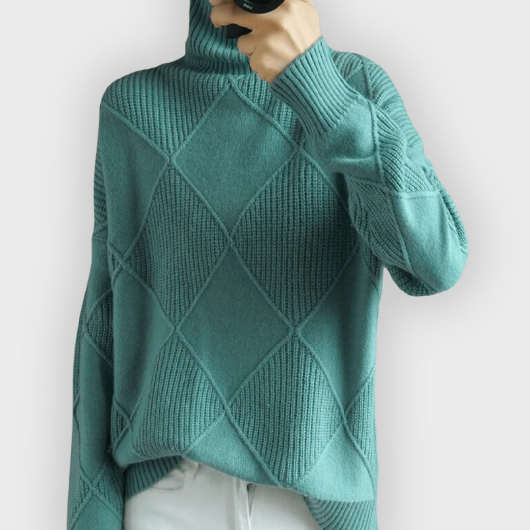 Street-wave Cashmere Rollneck Sweater For Women Ultra-Soft Warmth Cozy Casual Fit