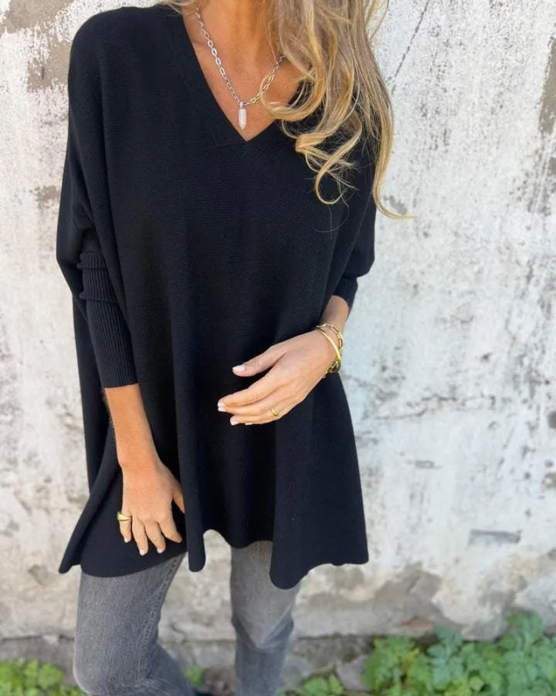 Women's Knitted Top with Boho Style and Loose Fit