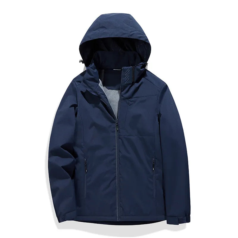 Street-Wave Waterproof Fleece-Lined Shell Jacket For Women With Hood All-Weather Warmth