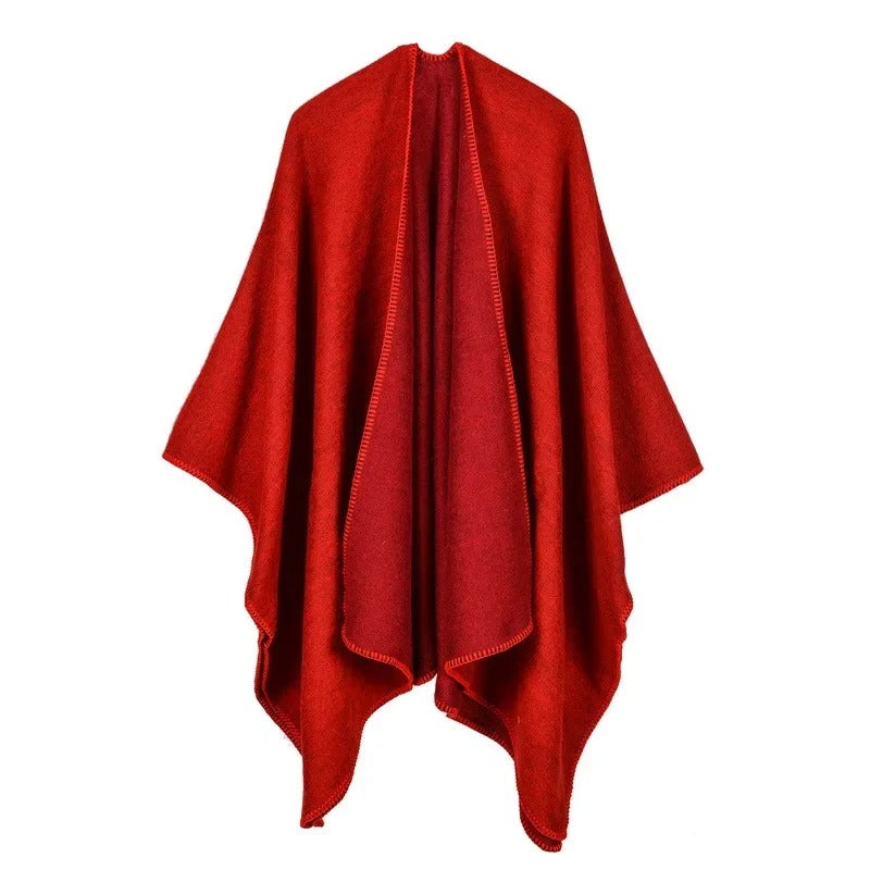 Street-wave Poncho Warmth With Flowing Silhouette For Modern Women All Season Comfort And Style