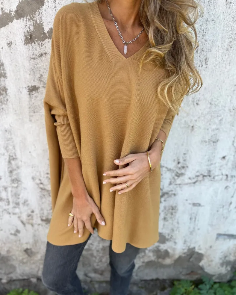 Women's Knitted Top with Boho Style and Loose Fit
