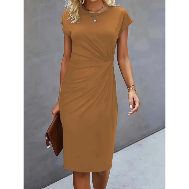 StreetWave Anne Ruched Bodycon Dress For Women With Stretch