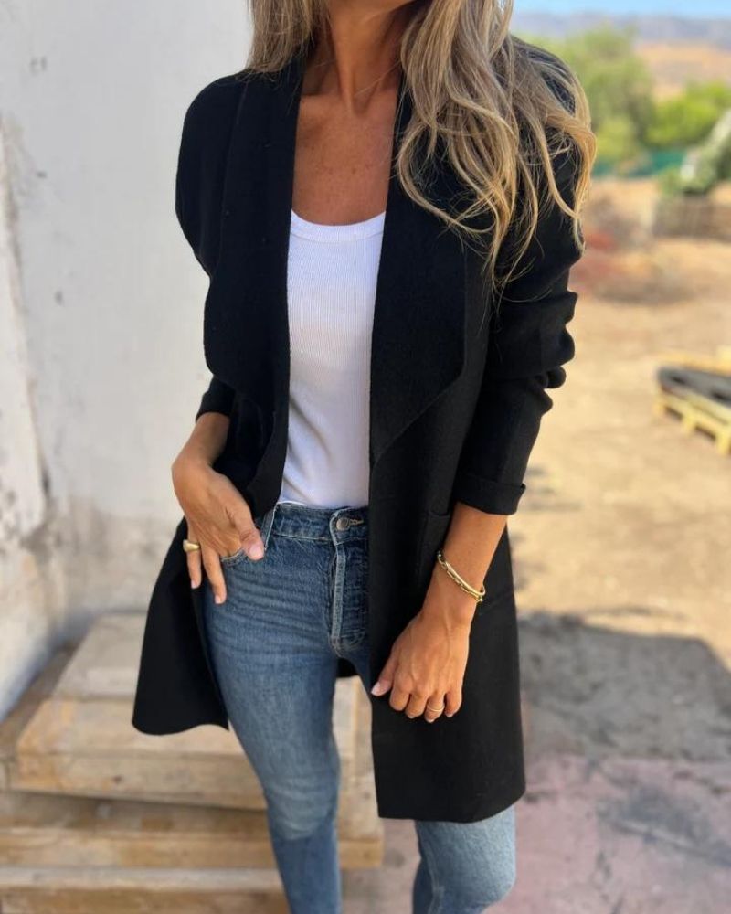 Street-Wave Casual Rever Jacket For Women Effortless Elegance Comfortable Chic Outerwear