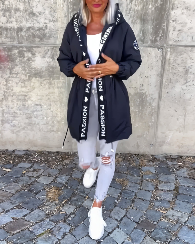 Street-Wave Zip Up Jacket For Women - Casual Comfort, Hooded Design, Modern Style