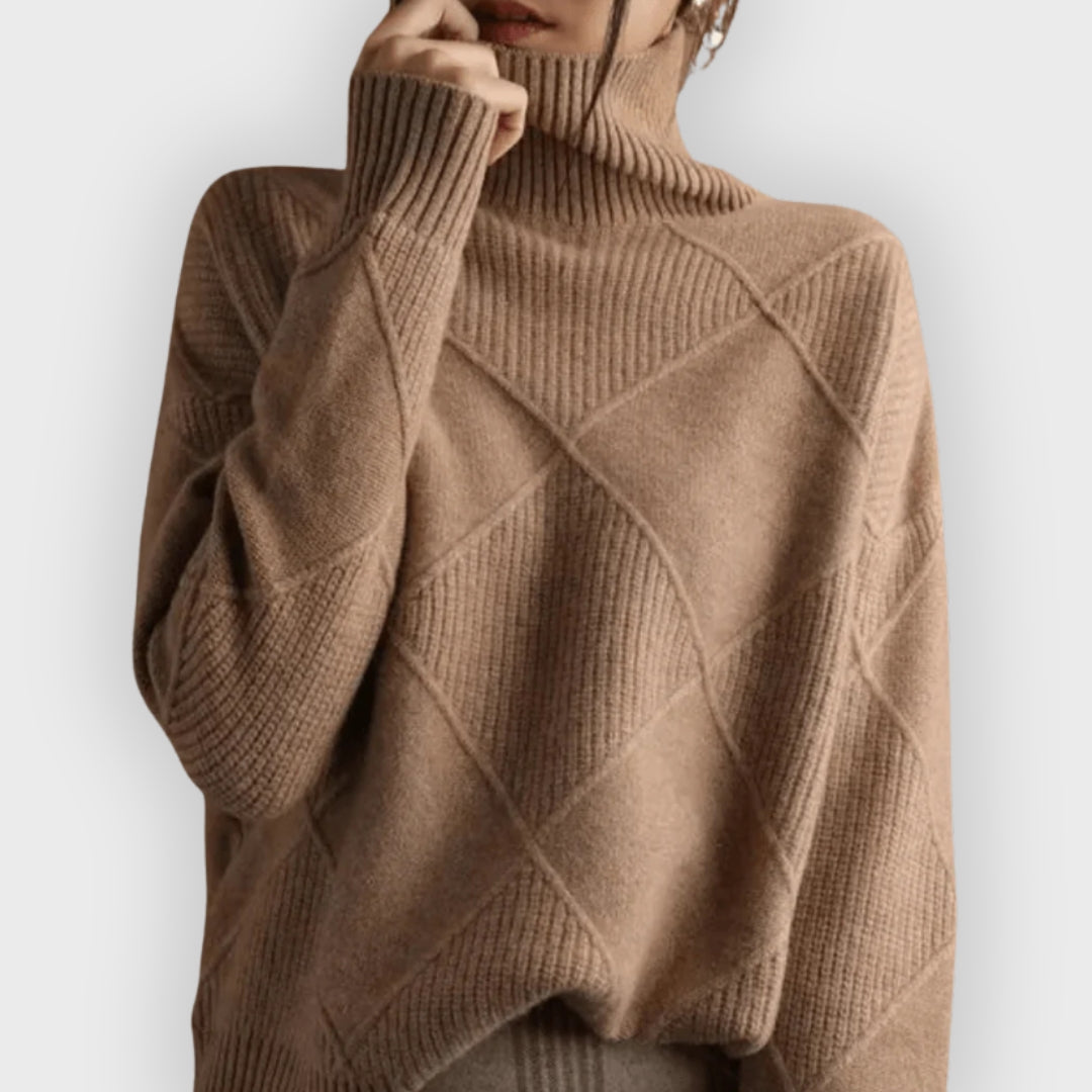 Street-wave Cashmere Rollneck Sweater For Women Ultra-Soft Warmth Cozy Casual Fit