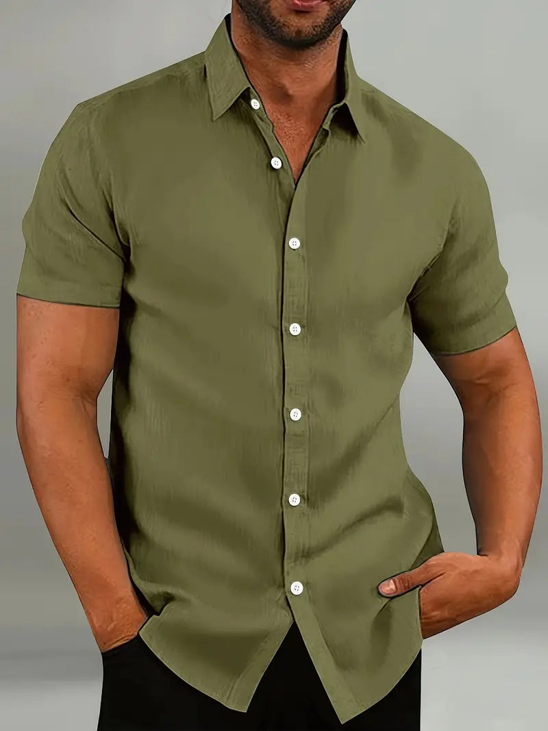 Street Wave Slim Fit Men's Shirt Light Blue Button Closure