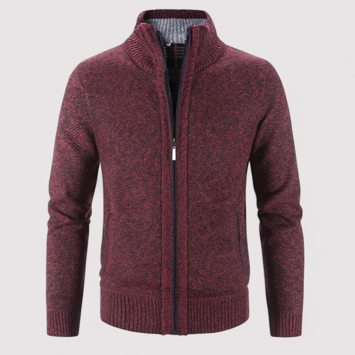 Street-Wave Mens All-Season Wool Cardigan For Year Round Comfort And Everyday Versatility