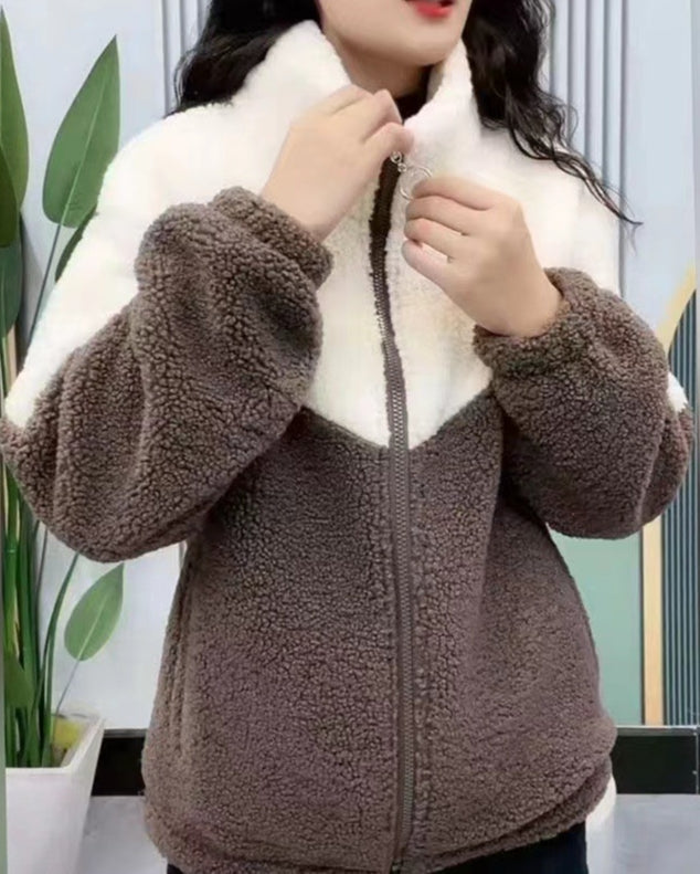 Street-Wave Lucie Winter Fleece Jacket For Women UltraWarm Soft Cozy Thermal Comfort With Zip Pockets
