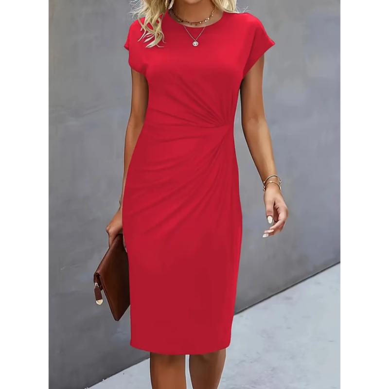 StreetWave Anne Ruched Bodycon Dress For Women With Stretch