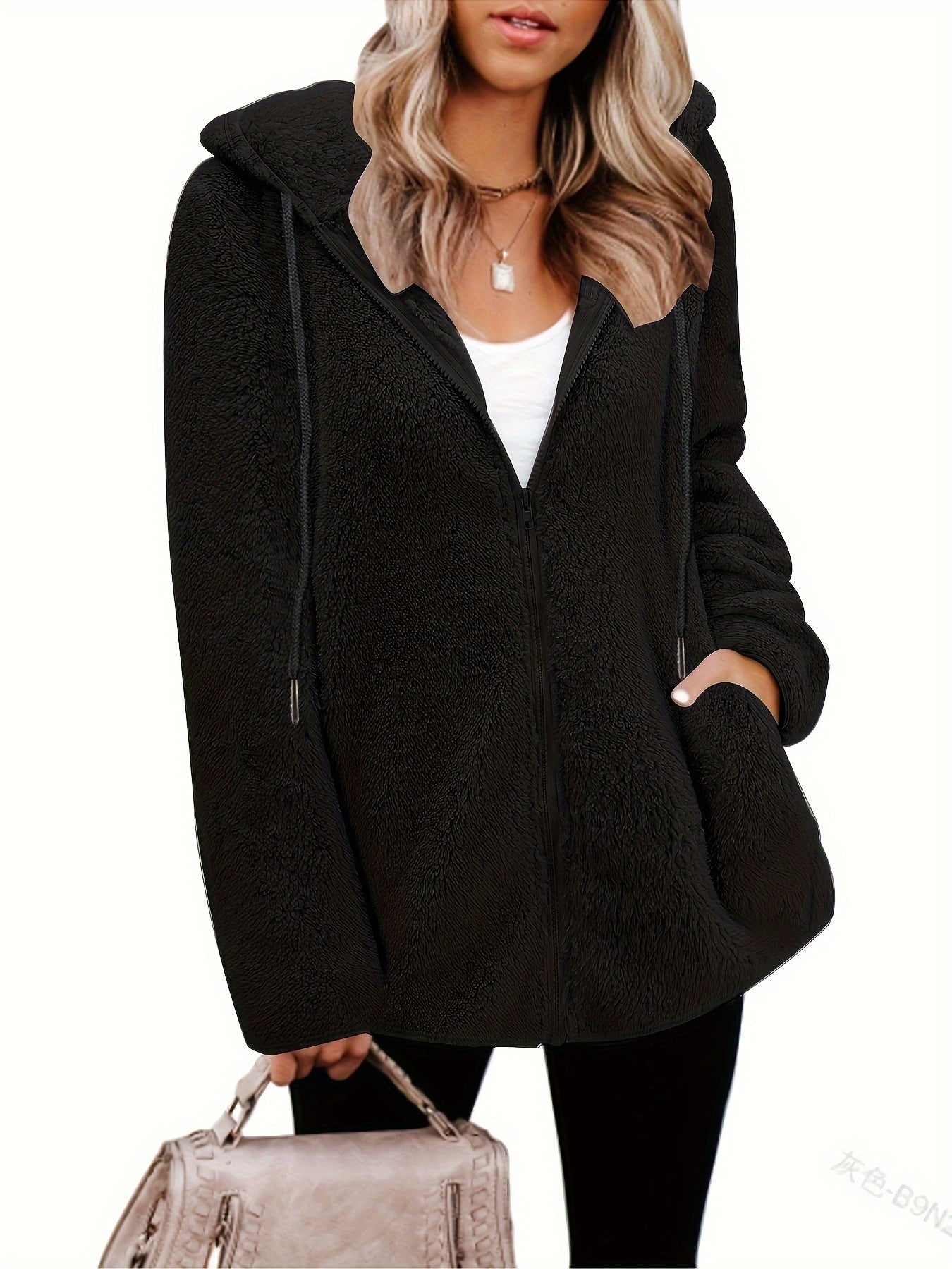 Street Wave Teddy Coat With Hood Lightweight Warm And Comfortable For Everyday Wear
