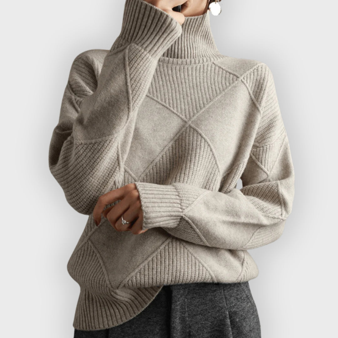 Street-wave Cashmere Rollneck Sweater For Women Ultra-Soft Warmth Cozy Casual Fit