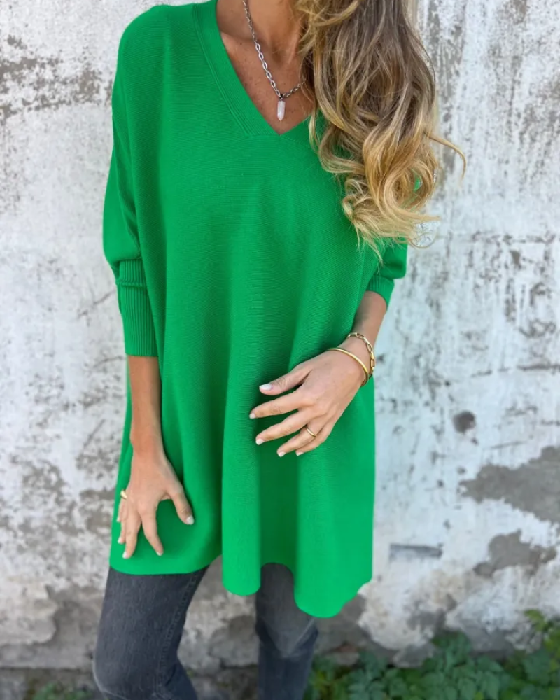 Women's Boho Knitted Top with Open Stitch Design and Relaxed Fit