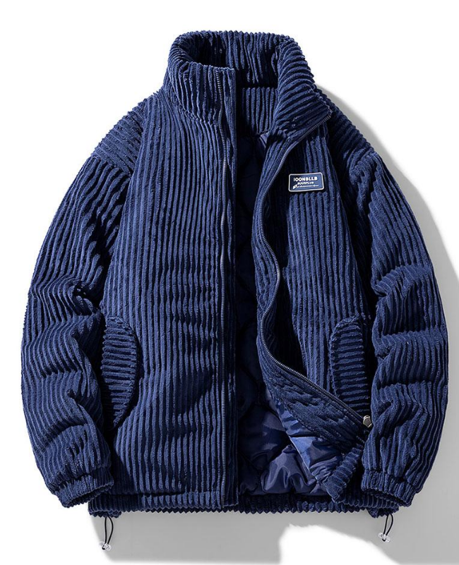 Street Wave Corduroy Puffer Vest Warm Insulated Zip Pockets Streetwear For Urban Men And Women