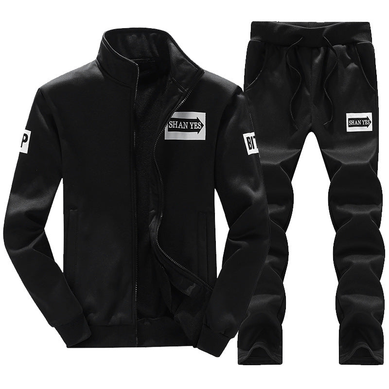 Street Wave Men's Zip Tracksuit Set With Side Pockets, Comfortable Athletic Wear For Training And Daily Wear