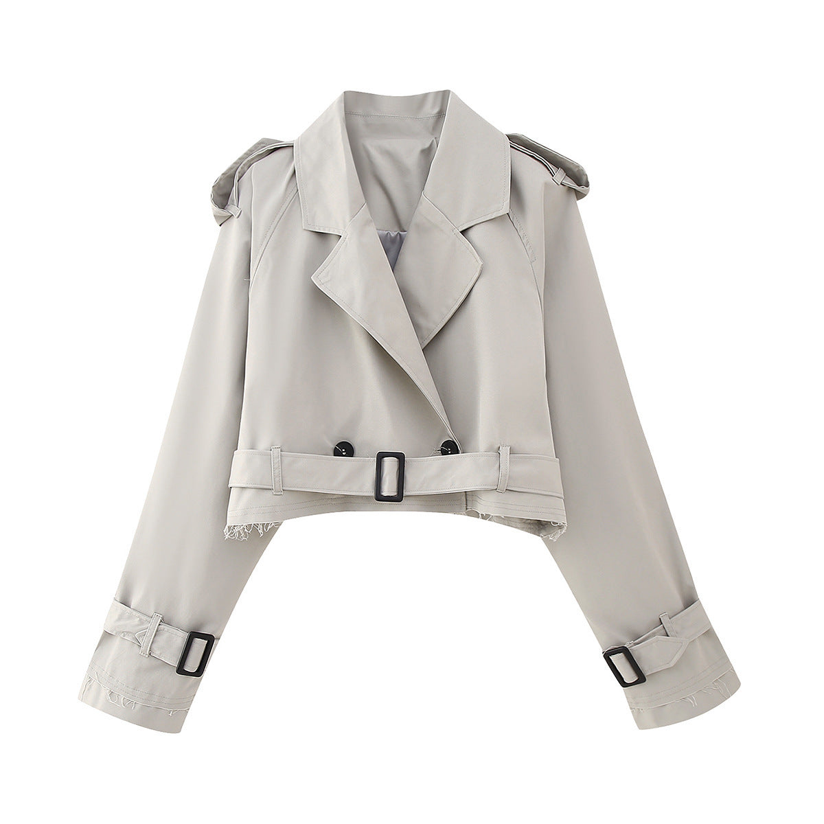 Street Wave Charlotte Women Stylish Short Double Breasted Trench Coat