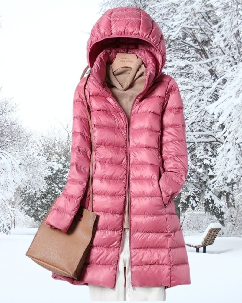 Street-Wave Water-Repellent Down Puffer Jacket With Hood For Women Cozy All-Day Warmth