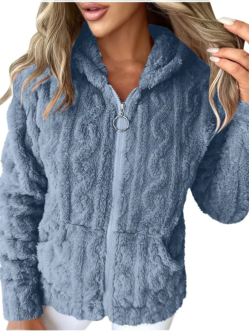 Street Wave Zip Hoodie Ultra Soft Fleece Cozy Everyday Wear For All Day Comfort Plus