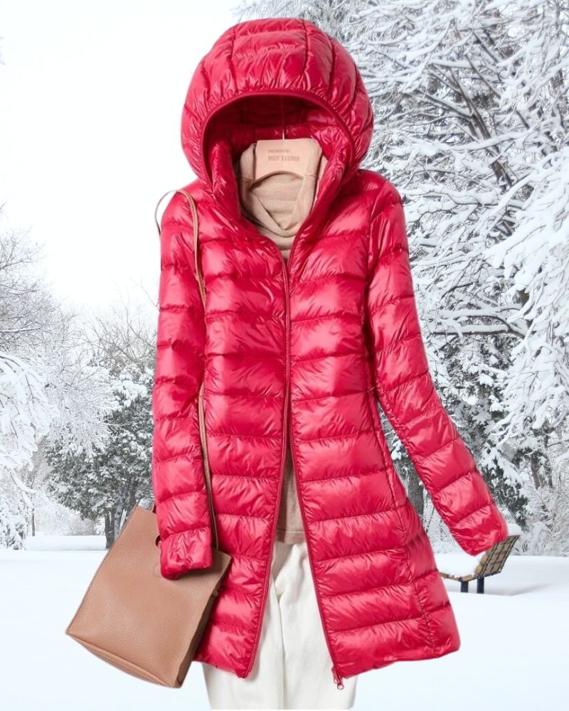 Street-Wave Water-Repellent Down Puffer Jacket With Hood For Women Cozy All-Day Warmth