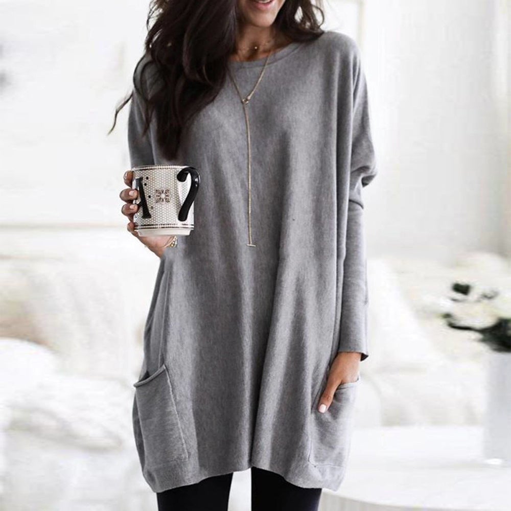 Street-wave Comfort Smitten Pullover For Women With Relaxed Oversized Fit Front Pockets Warmth