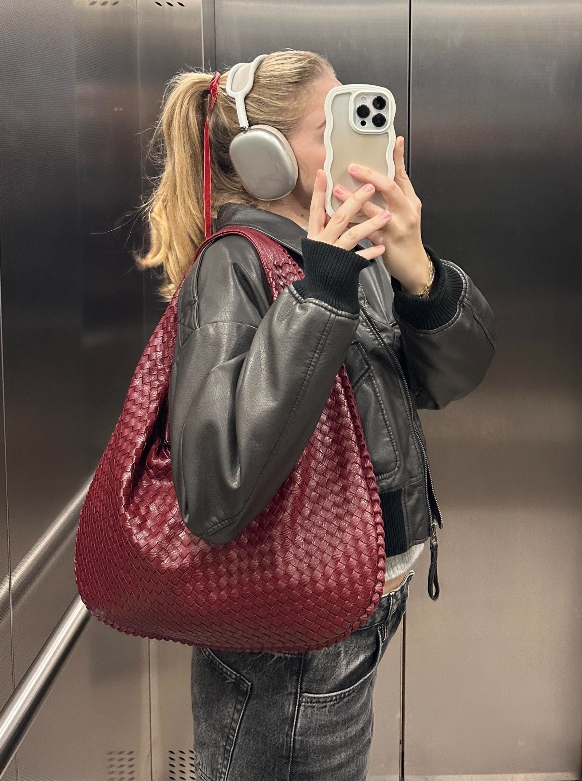 Street-wave | Geflochtene Schultertasche - Street-wave