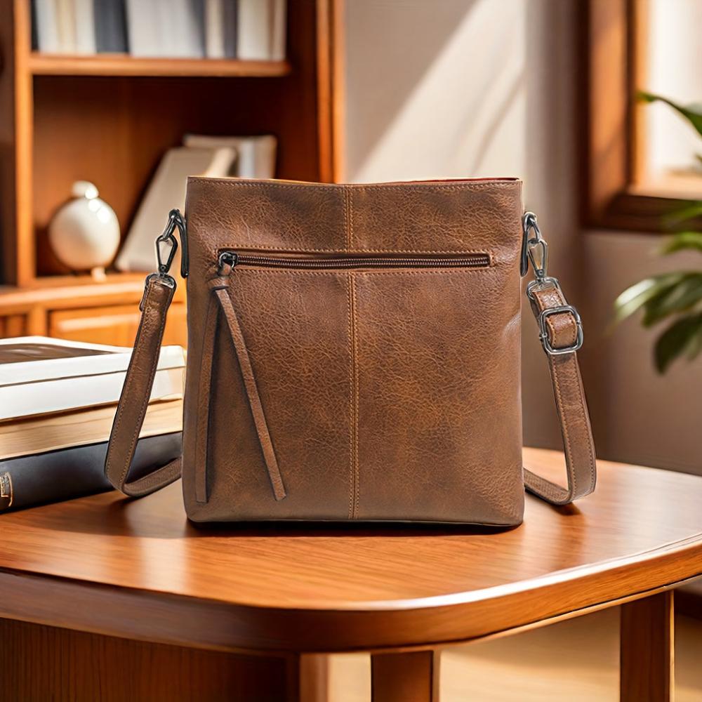 Anna - Vegan Leather Slim Crossbody Bag - Street-Wave