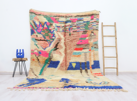 Afella Moroccan Rug 6'6" x 10'1" - Street-Wave