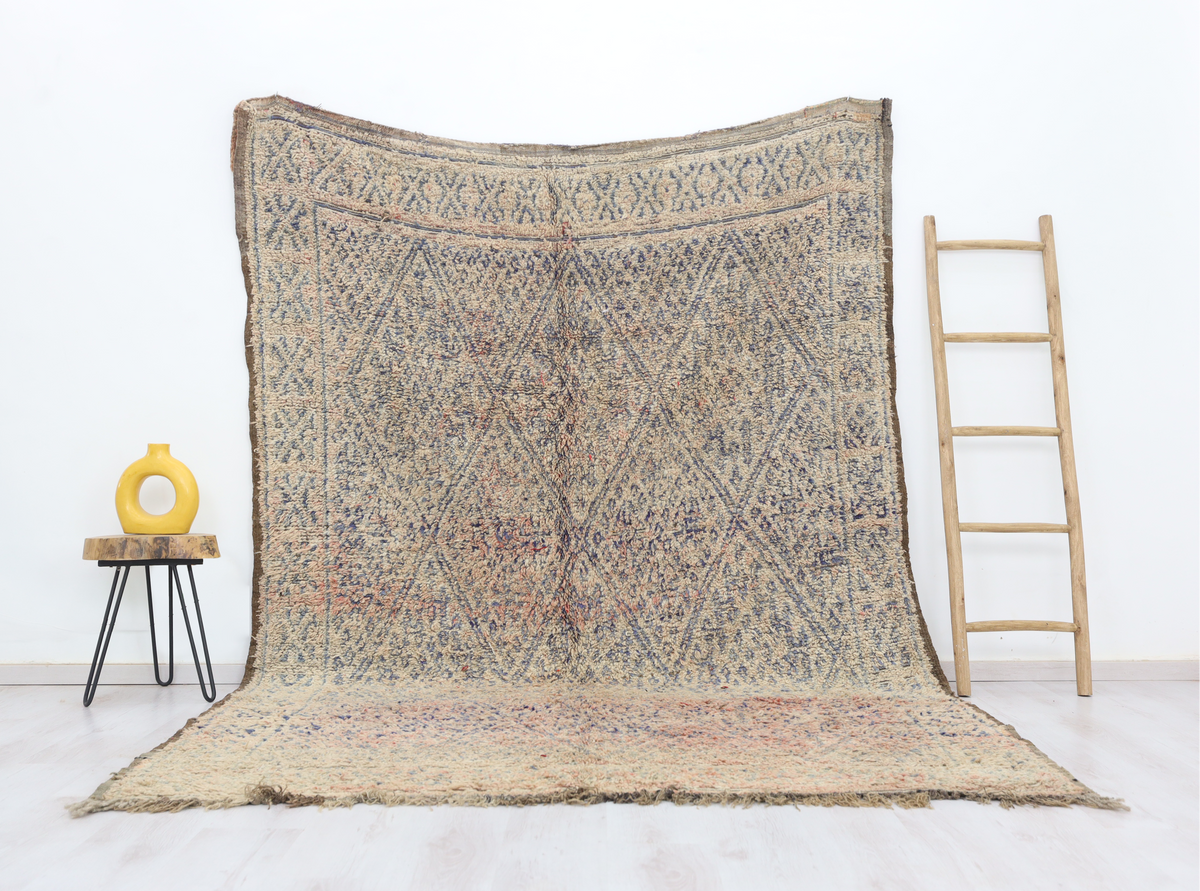 Timsirin  Vintage Moroccan Rug 6'8" x10'0" - Street-Wave