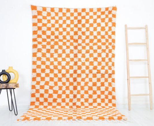 Tinn Moroccan Checkered Rug 4'9" x 8'0" - Street-Wave