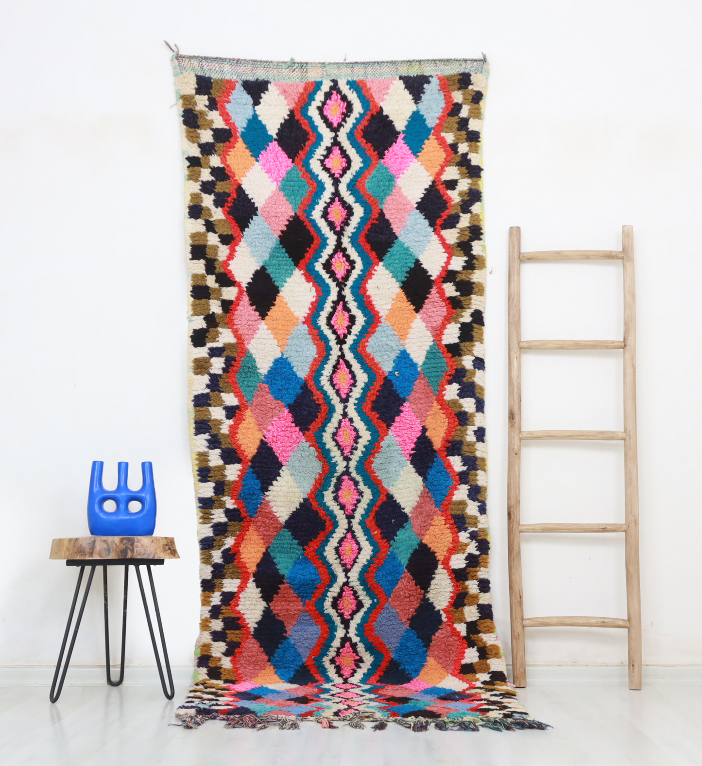 Ahaszi  Moroccan Rug 3'3" x 8'9" - Street-Wave