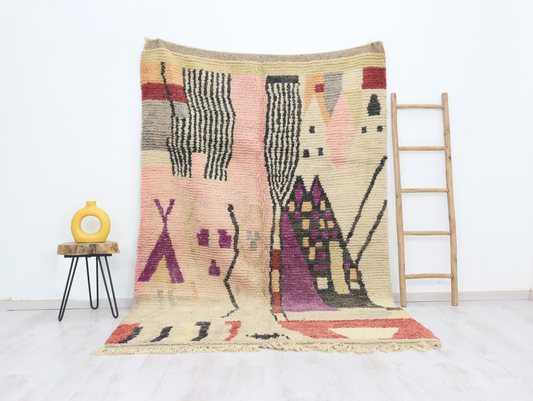 Ghumara Moroccan Rug 5'5" x 8'8" - Street-Wave