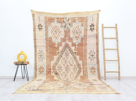 Ighodan Vintage Moroccan Rug 5'8" x10'2" - Street-Wave