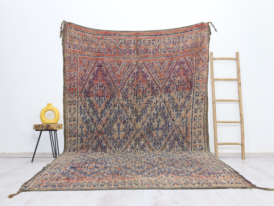 Aksilur Vintage Moroccan Rug  6'9" x 12'0" - Street-Wave