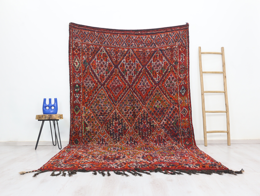 Amellalun Vintage Moroccan Rug  6'1" x 10'3" - Street-Wave