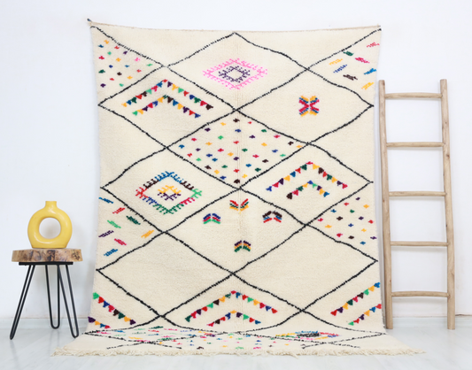 Mizran Beni Ourain Rug 5'5" x 7'6" - Street-Wave