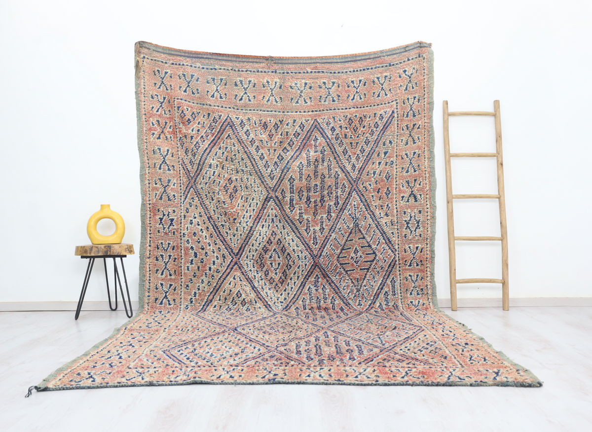 Tillelt Vintage Moroccan Rug  6'7" x 11'2" - Street-Wave